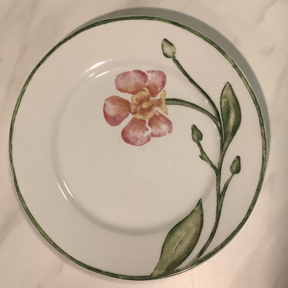 SET of 6 Pier 1 Imports Blooms Dessert Salad Plate Farmhouse Country - Picture 6 of 9